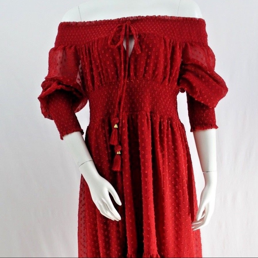Chelsea & Violet Dark Red High low dress Large